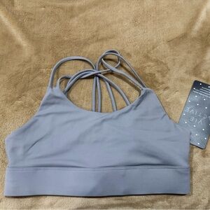 VIE ACTIVE Women's Strappy Gray Sports Bra